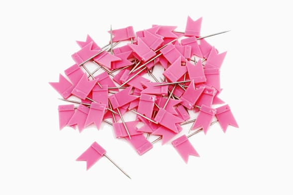 60 Roze vlaggetjes
