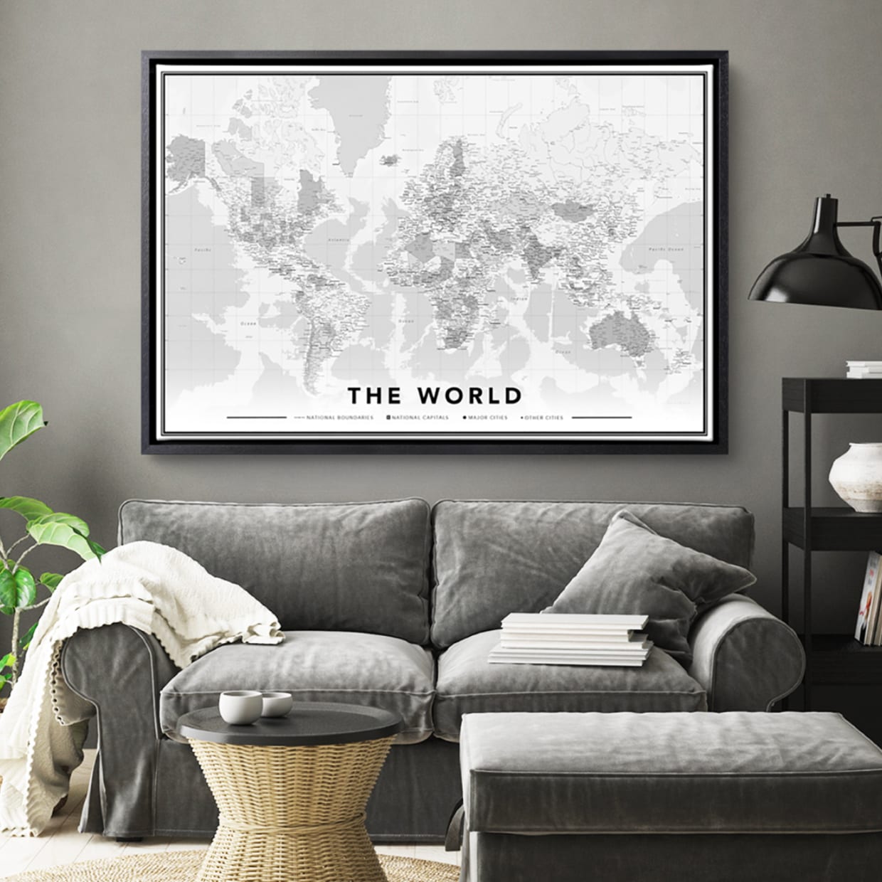 Wonderbaarlijk Wereldkaart / Landkaart - met GRATIS prikkertjes NE-65