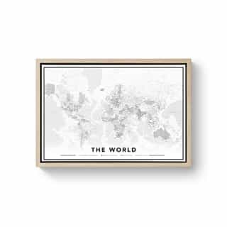 Wereldkaart canvas