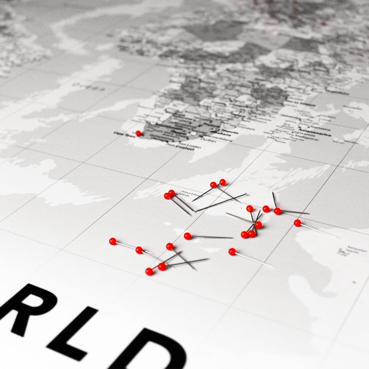 Ongebruikt Wereldkaart / Landkaart - met GRATIS prikkertjes WE-19
